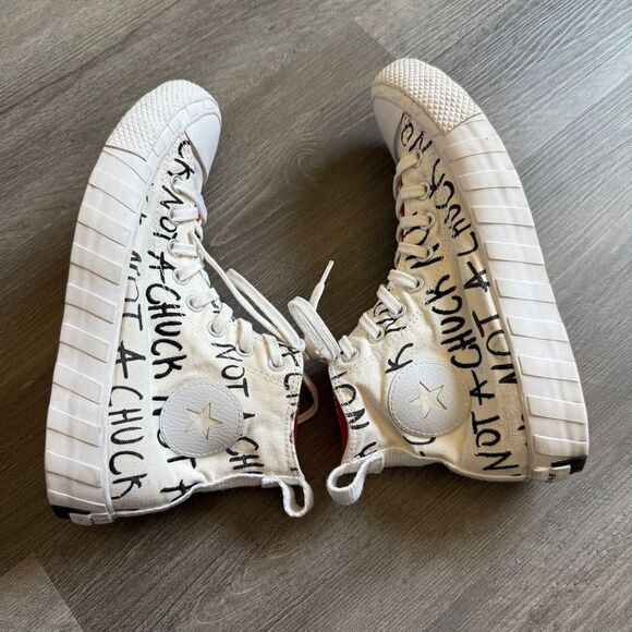 Converse High Top Graphic Chuck Taylor’s Black White 7.5 Men’s - Picture 3 of 11